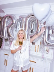 Personalised Bridal Luxury Satin Short Sleeve Pyjamas Set by HA Design - Image 2 of 4