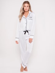 Personalised Sleep Satin Luxe Long Sleeve Pyjamas Set by HA Design - Image 1 of 4