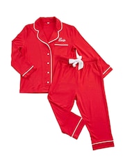 Girls Personalised Mini Long Sleeve 100% Cotton Pyjamas Set by HA Design - Image 3 of 3
