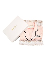 Childrens Personalised Mini Satin Short Sleeve Pyjamas Set by HA Design - Image 4 of 4
