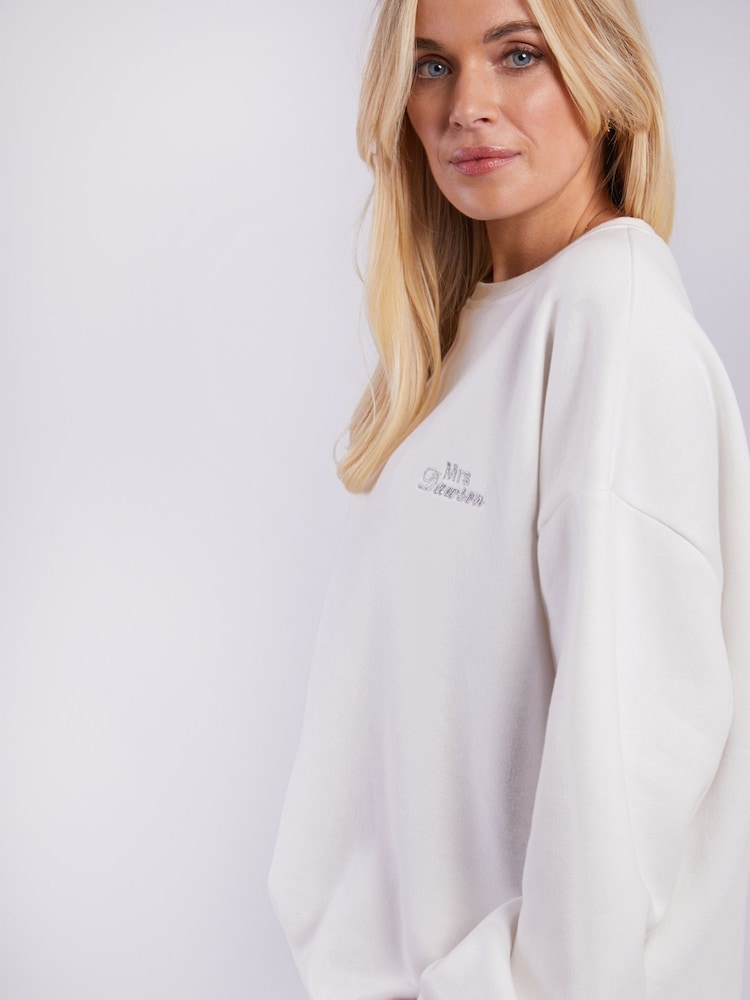 Personalised Bridal Sweatshirt and Joggers Tracksuit Set by HA Design - Image 2 of 3