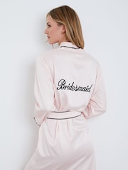 Personalised Bridesmaid Satin Dressing Gown by HA Design - Image 1 of 1