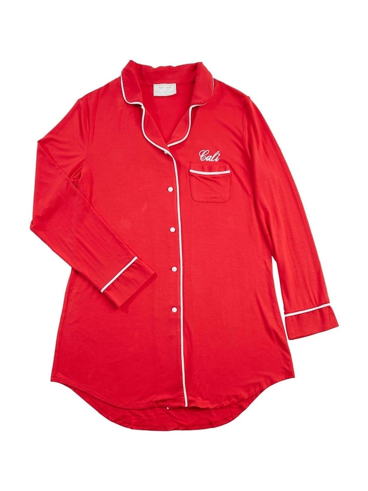 Personalised 100% Cotton Night Shirt by HA Design - Image 3 of 3