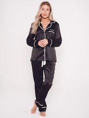Personalised Sleep Satin Luxe Long Sleeve Pyjamas Set by HA Design - Image 1 of 4