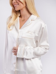 Personalised Bridal Luxury Satin Long Sleeve Pyjamas Set by HA Design - Image 5 of 5