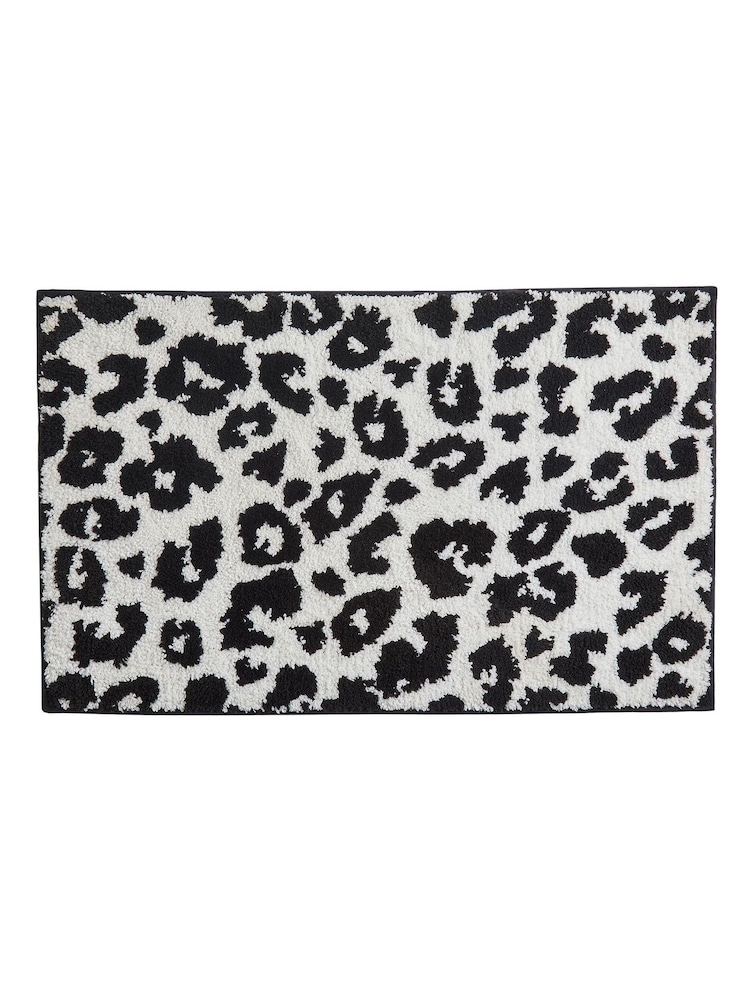 Fusion Black Animal Print Non-Slip Reverse Bath Mat - Image 2 of 3