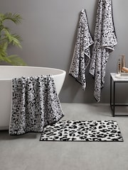 Fusion Black Animal Print Non-Slip Reverse Bath Mat - Image 3 of 3