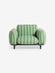MADE.COM Green Stripe Samaya Outdoor Garden Lounge Chair - Image 5 of 5