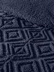 Fusion Navy Romo Fleece and Sherpa Duvet Cover Set - Image 4 of 4