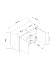 MADE.COM Oak Effect Kaci Small Sideboard - Image 4 of 6