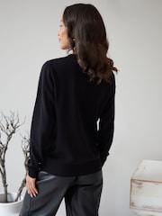 Threadbare Black Fairisle Knitted Christmas Jumper - Image 2 of 5