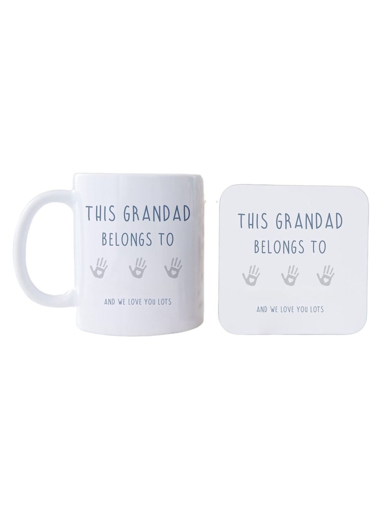 Personalised This Grandad Belongs to Mug Coaster Set by Koko Blossom - Image 2 of 5