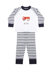 Personalised 100% Cotton Fire Engine Pyjamas by Koko Blossom - Image 1 of 2