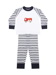 Personalised 100% Cotton Fire Engine Pyjamas by Koko Blossom - Image 2 of 2