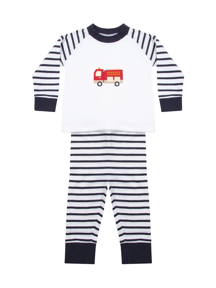 Personalised 100% Cotton Fire Engine Pyjamas by Koko Blossom - Image 2 of 2