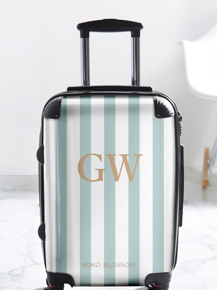 Personalised Amalfi Stripe Suitcase by Koko Blossom - Image 1 of 2
