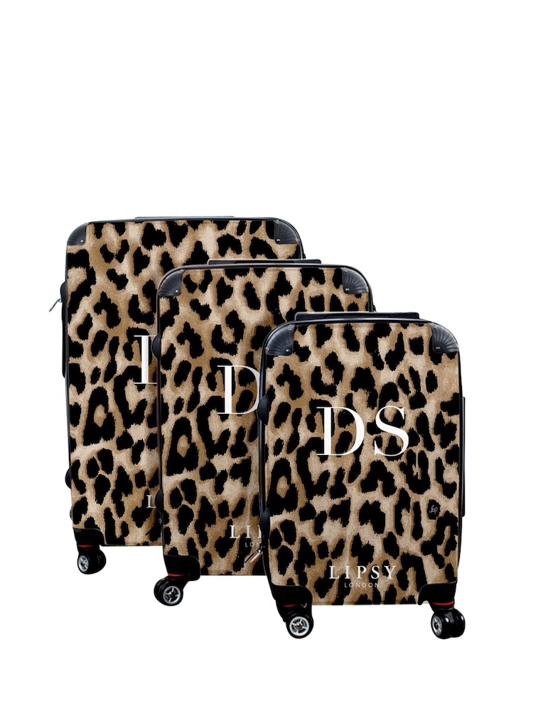 Personalised Lipsy Leopard Print Suitcase By Koko Blossom - Image 1 of 4