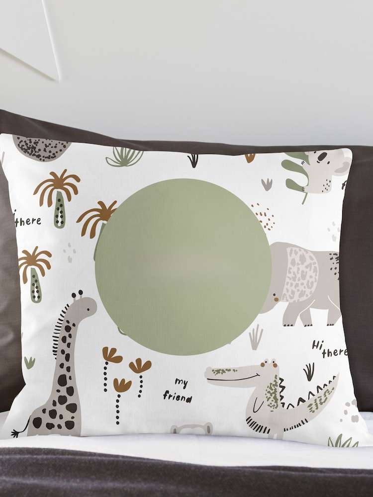 100% Linen Personalised Kids Safari Cushion by Koko Blossom - Image 3 of 3