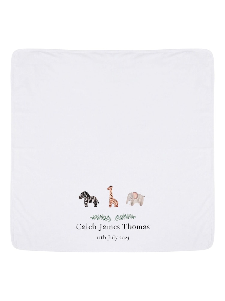 Gift Collective Personalised 100% Cotton Blanket by Koko Blossom - Image 1 of 2