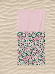 Personalised Floral Beach Towel by Koko Blossom - Image 2 of 2