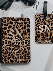 Personalised Leopard Print Travel Set by Koko Blossom - Image 1 of 2