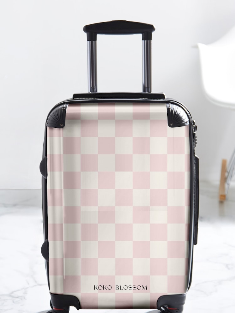 Personalised Checkerboard Suitcase by Koko Blossom - Image 2 of 2