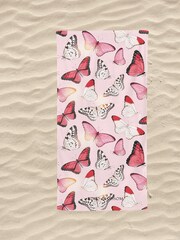 Personalised Butterfly Print Beach Towel by Koko Blossom - Image 2 of 2