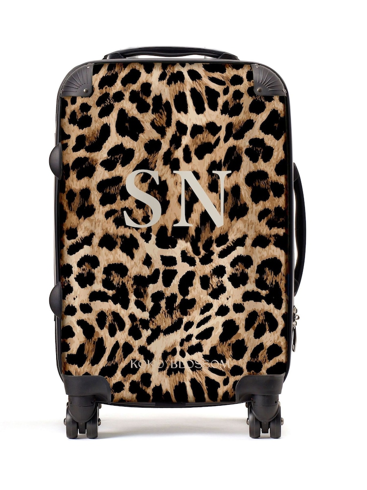 Personalised Leopard Print Suitcase by Koko Blossom - Image 1 of 5