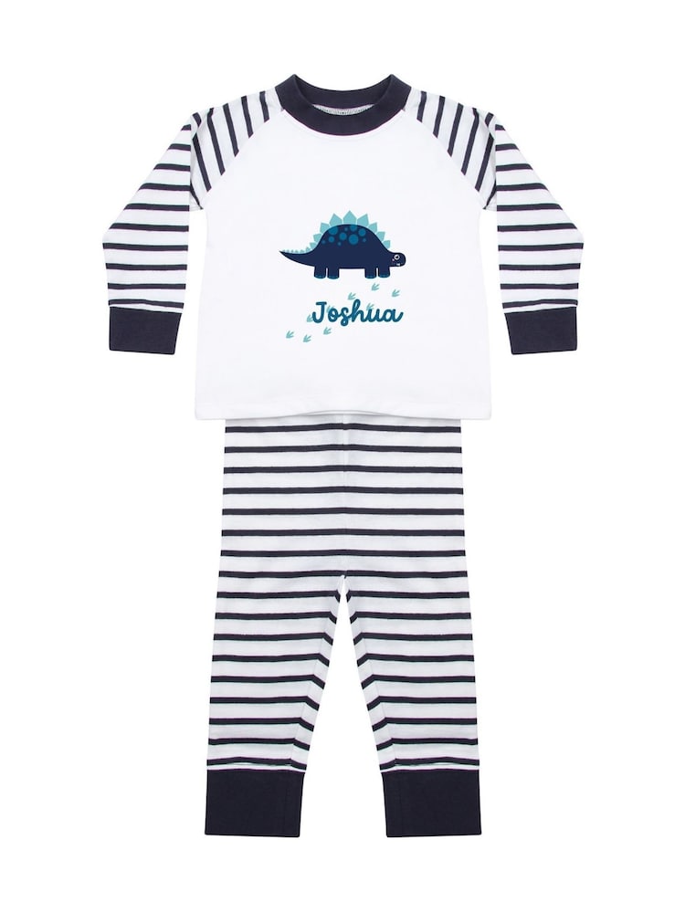 Personalised 100% Cotton Dinosaur Print Pyjamas by Koko Blossom - Image 1 of 2