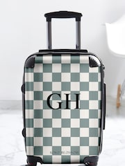 Personalised Checkerboard Suitcase by Koko Blossom - Image 1 of 2