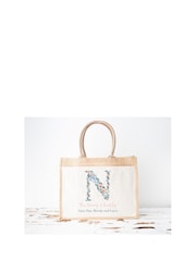 Personalised Floral Initial Tote Bag by Koko Blossom - Image 1 of 4