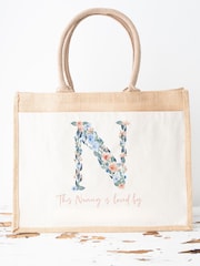 Personalised Floral Initial Tote Bag by Koko Blossom - Image 2 of 4