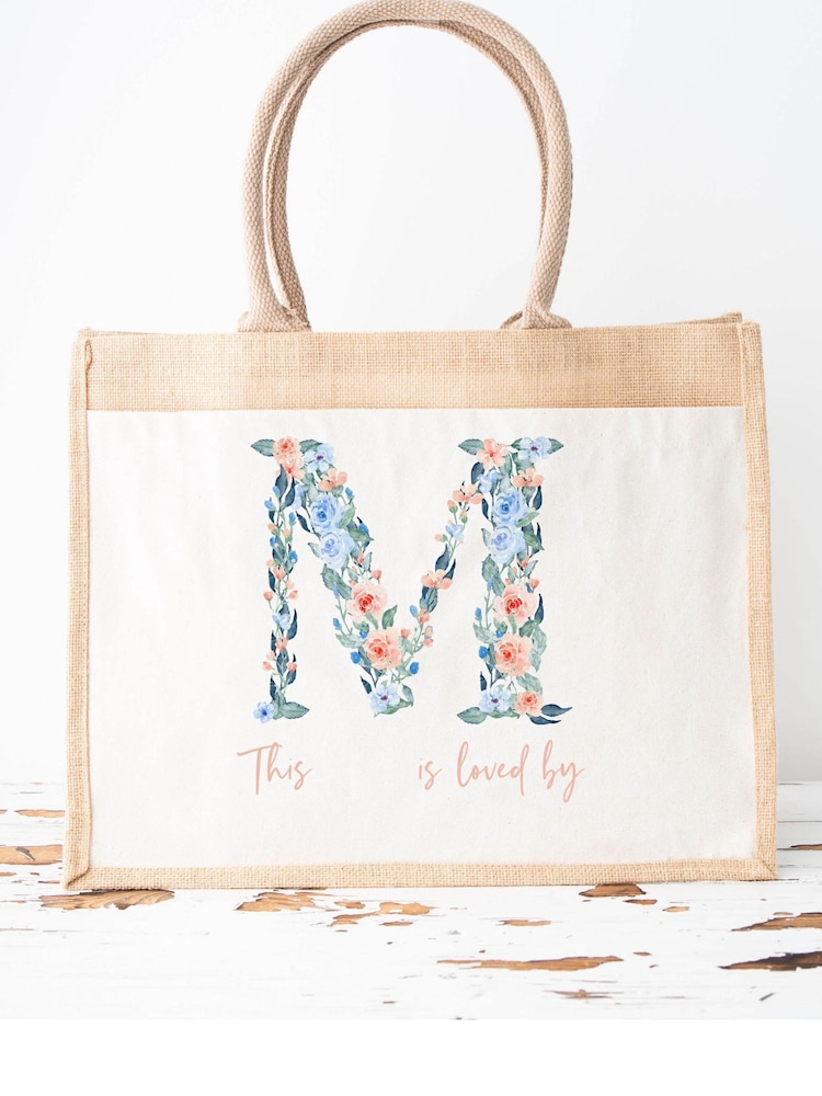 Personalised Floral Initial Tote Bag by Koko Blossom - Image 4 of 4