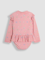 JoJo Maman Bébé Textured Long Sleeve Swimsuit - Imagen 2 de 3