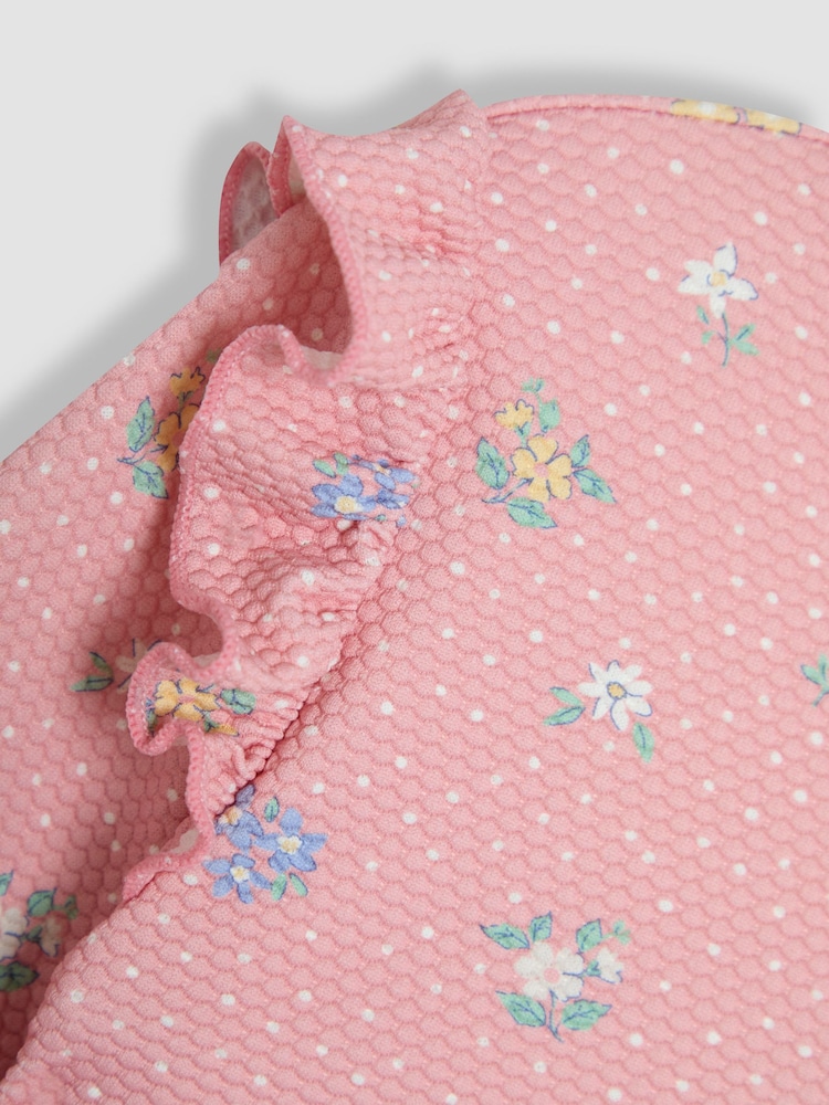 JoJo Maman Bébé Textured Long Sleeve Swimsuit - Imagen 3 de 3