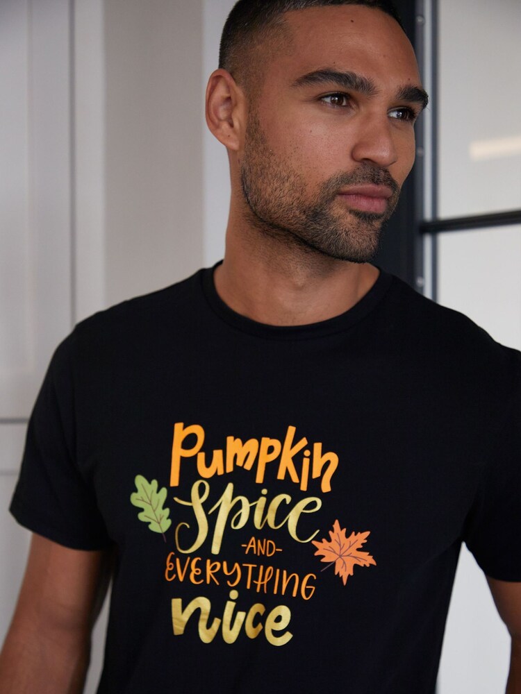 Threadbare Black 100% Cotton Short Sleeve Autumn Pyjamas Set - Image 5 of 5 Threadbare Black 100% Cotton Short Sleeve Autumn Pyjamas Set - Image 5 of 5