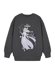 Vanilla Underground Grey Girls Disney Frozen 100% Cotton Licensed Sweatshirt - Image 1 of 6