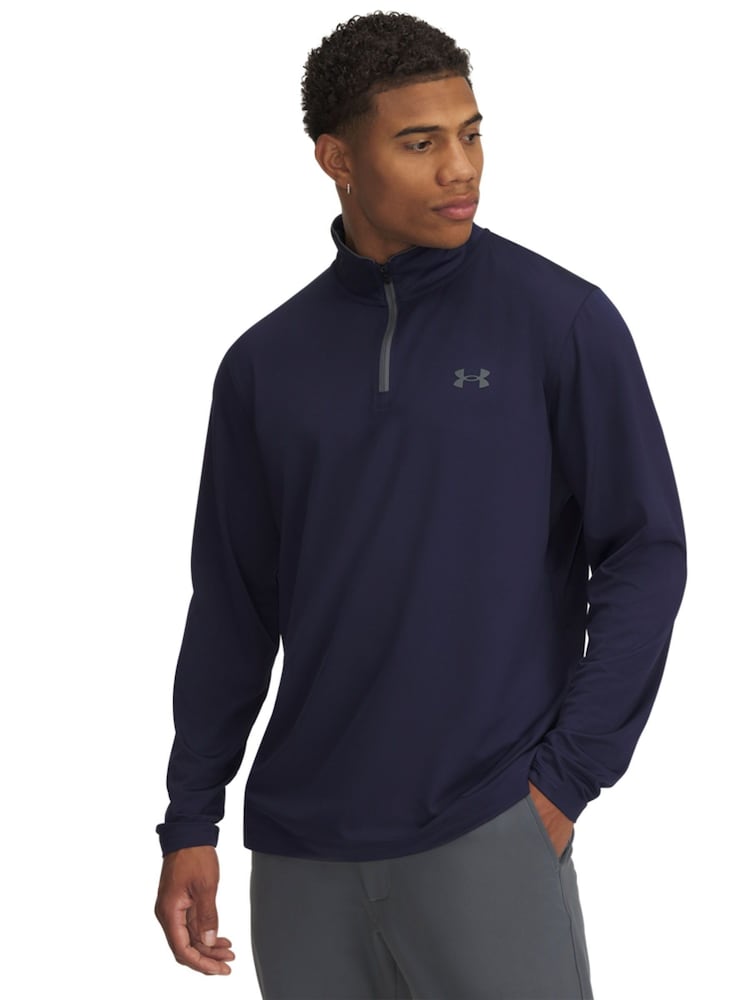 Under Armour Blue Golf MatchPlay Quarter Zip Sweatshirt - Image 1 of 2