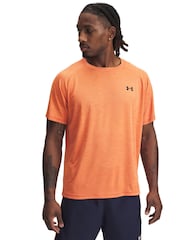 Under Armour Orange Grey Tech Textured T-Shirt - Image 1 of 2