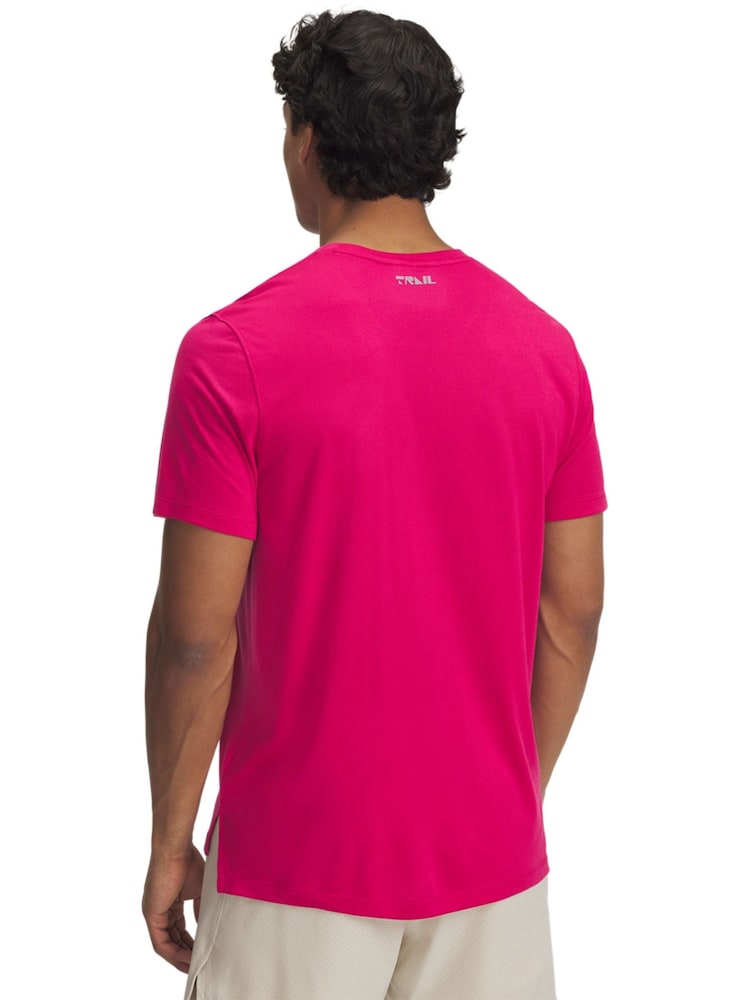 Under Armour Pink Trail Run T-Shirt - Image 2 of 3