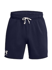 Under Armour Blue Rival Terry 6in Shorts - Image 5 of 6