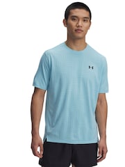 Under Armour Blue UA Tech Vent Geotessa Short Sleeve T-Shirt - Image 1 of 3