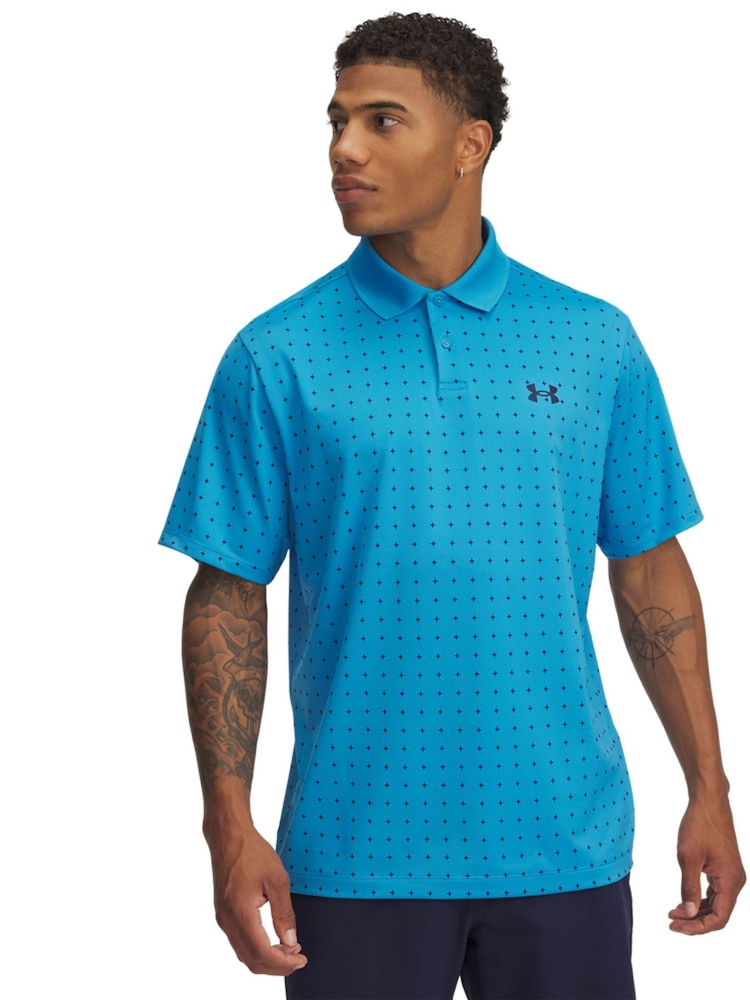أزرق داكن - قميص بولو مطبوع Matchplay من Under Armour - صورة 1 من 2