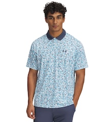 Under Armour Pearl White Matchplay Printed Polo Shirt - Image 1 of 2