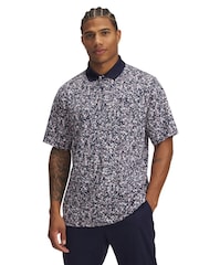 Under Armour Cobalt Blue Matchplay Printed Polo Shirt - Image 1 of 2