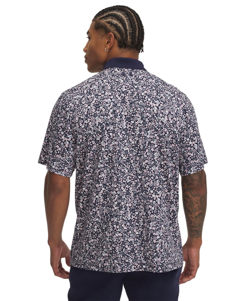 Under Armour Cobalt Blue Matchplay Printed Polo Shirt - Image 2 of 2
