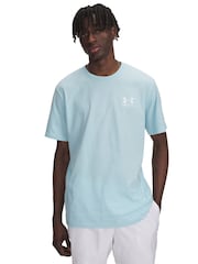 Синий кобальт - Футболка в спортивном стиле с логотипом на груди слева Under Armour - Image 1 of 2