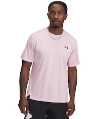 Розовый - Under Armour Tech Vent Geotessa Short Sleeve T-Shirt - Image 1 of 3