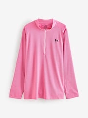 Under Armour Pink Tech Textured 1/2 Zip Sweatshirt - Image 2 of 2