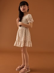 Pink Ditsy Shirred Playsuit (3-16yrs) - Image 2 of 8